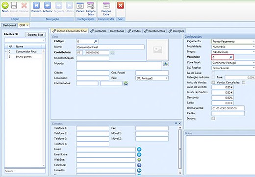 Histórico de Cliente com CRM